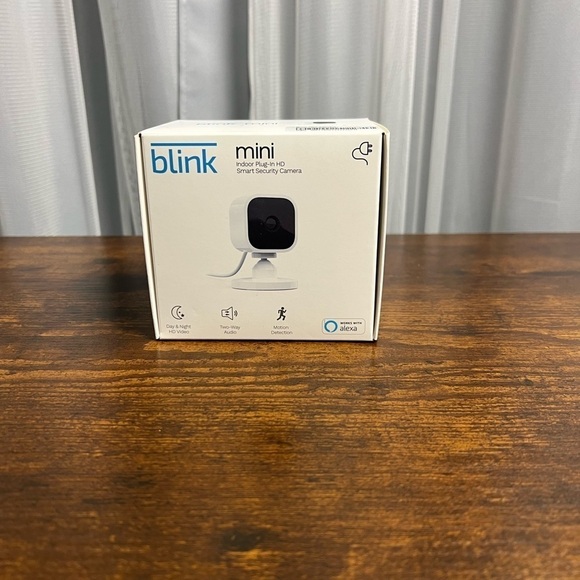 Blink Other - New Blink Mini Indoor Plug-In Smart Security Camera Day & Night Two-Way White